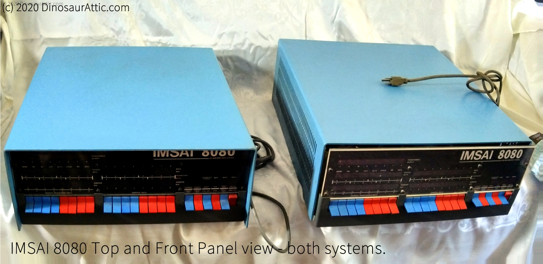 IMSAI 8080 Top and Front Panel view - both systems.
