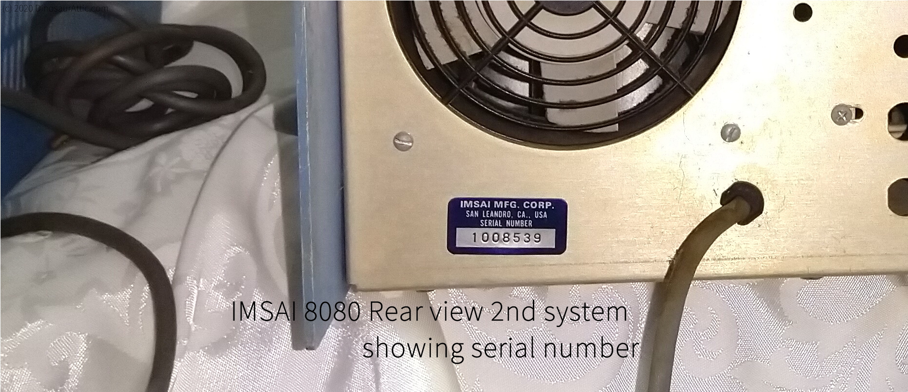 <b>IMSAI 8080 Rear view 2nd system - serial number</b>